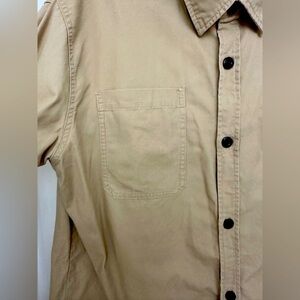 Men’s RSQ SZ L Tan Button Down Long Sleeved Shirt Gently Worn
